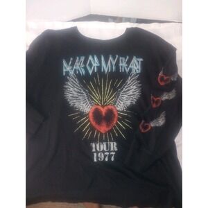 Peace Of My Heart Tour 1977 Graphic Long sleeve Shirt Size 2X Heart Wings Unisex